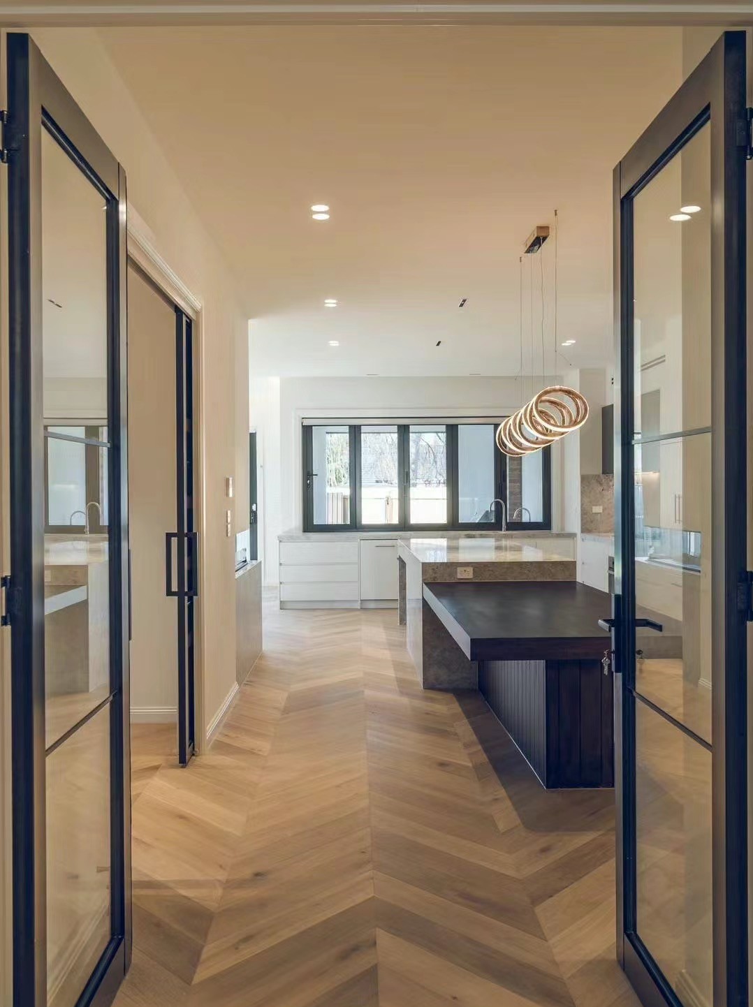 Completed Melbourne kitchen and living renovation by Pro Renovation